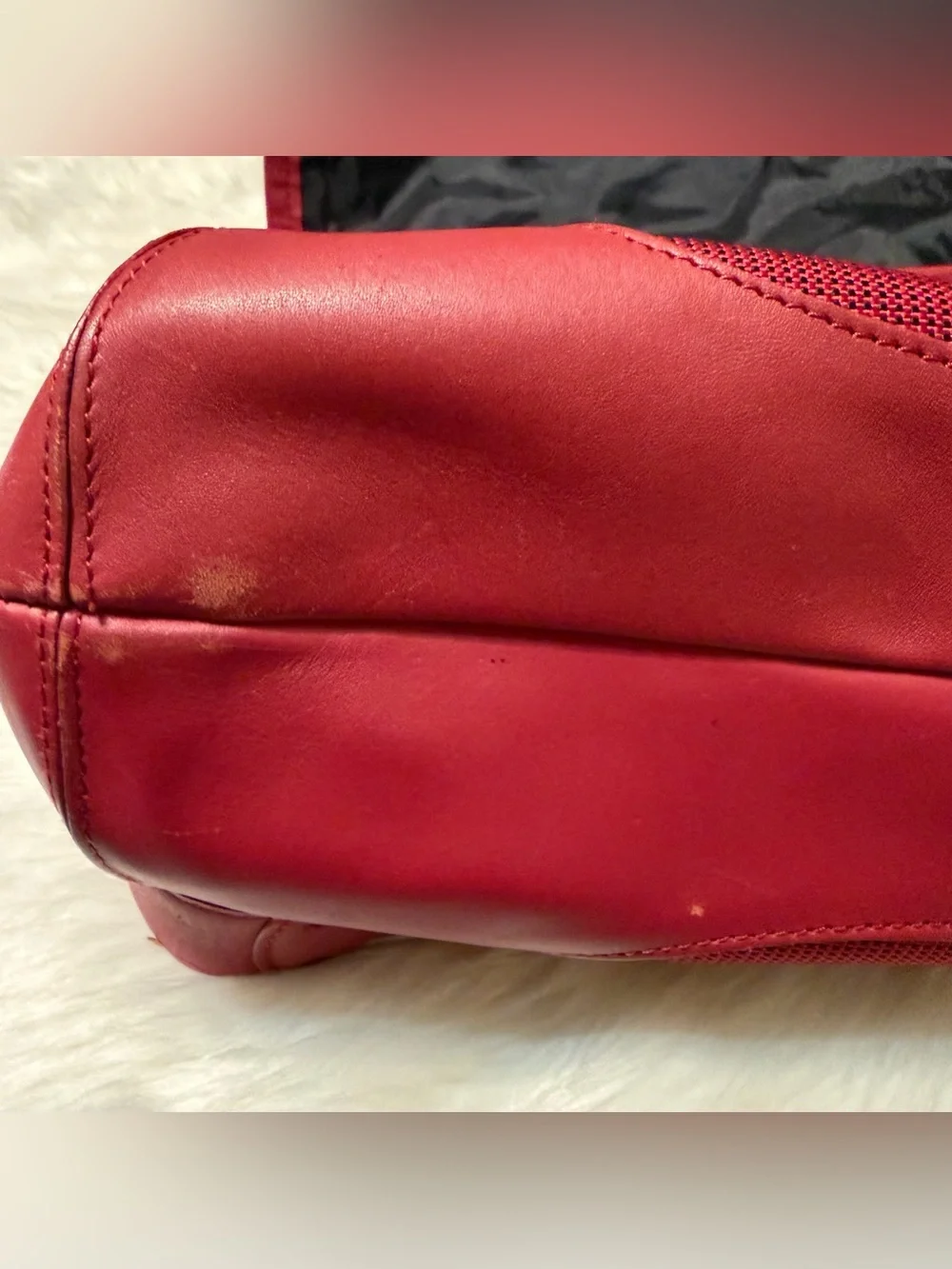 L.L. Bean Buckle Crossbody Messenger Bag Canvas with Leather Trim